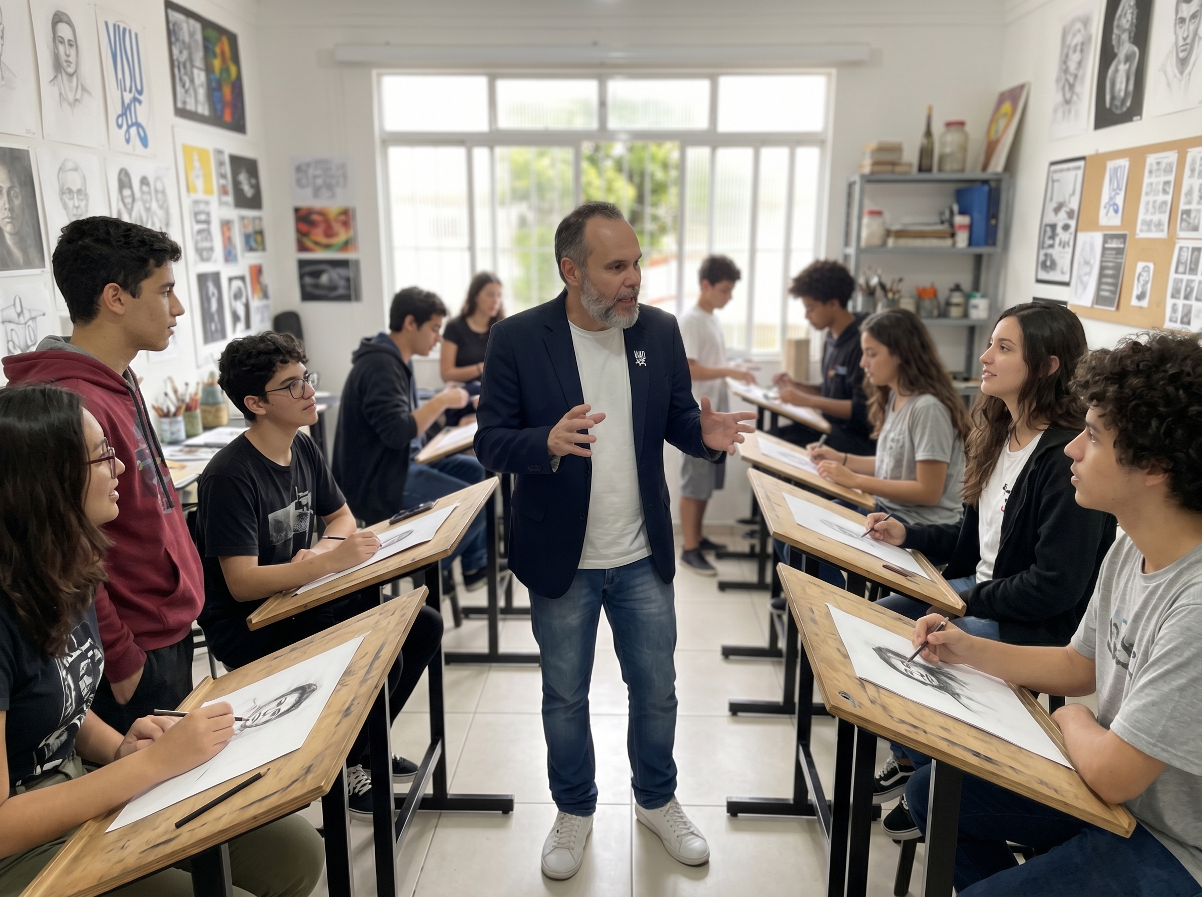 Magno Brasil teaching at Visuart