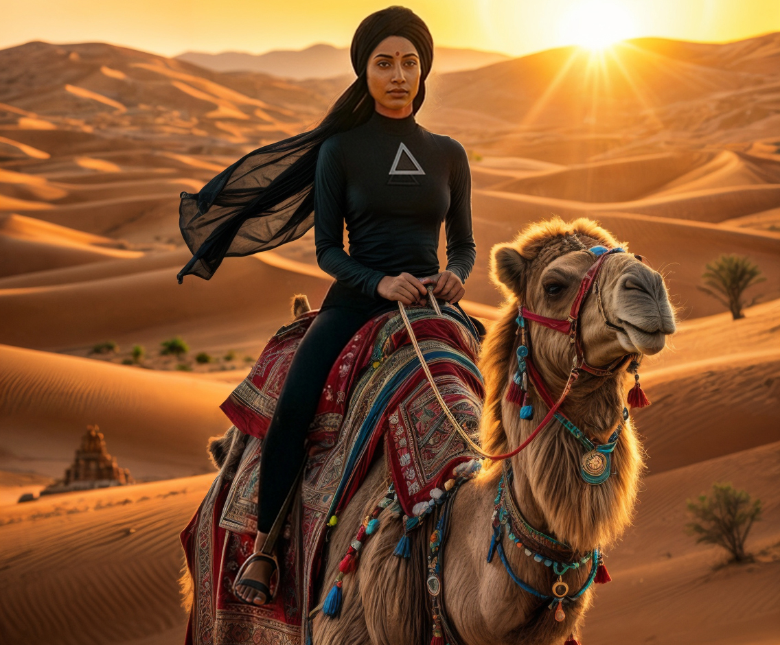 Desert crossing scene