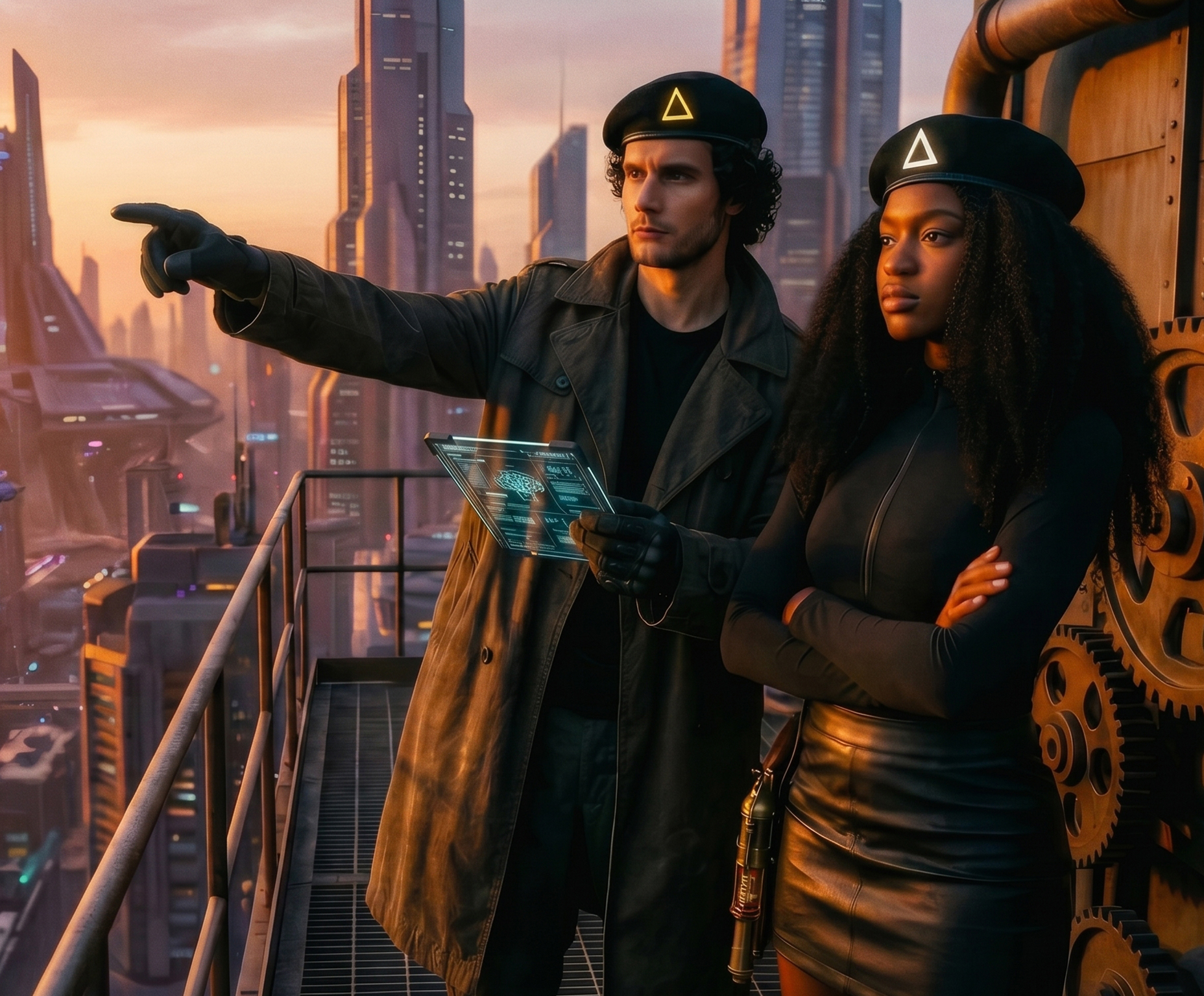 Delta agents surveying the city