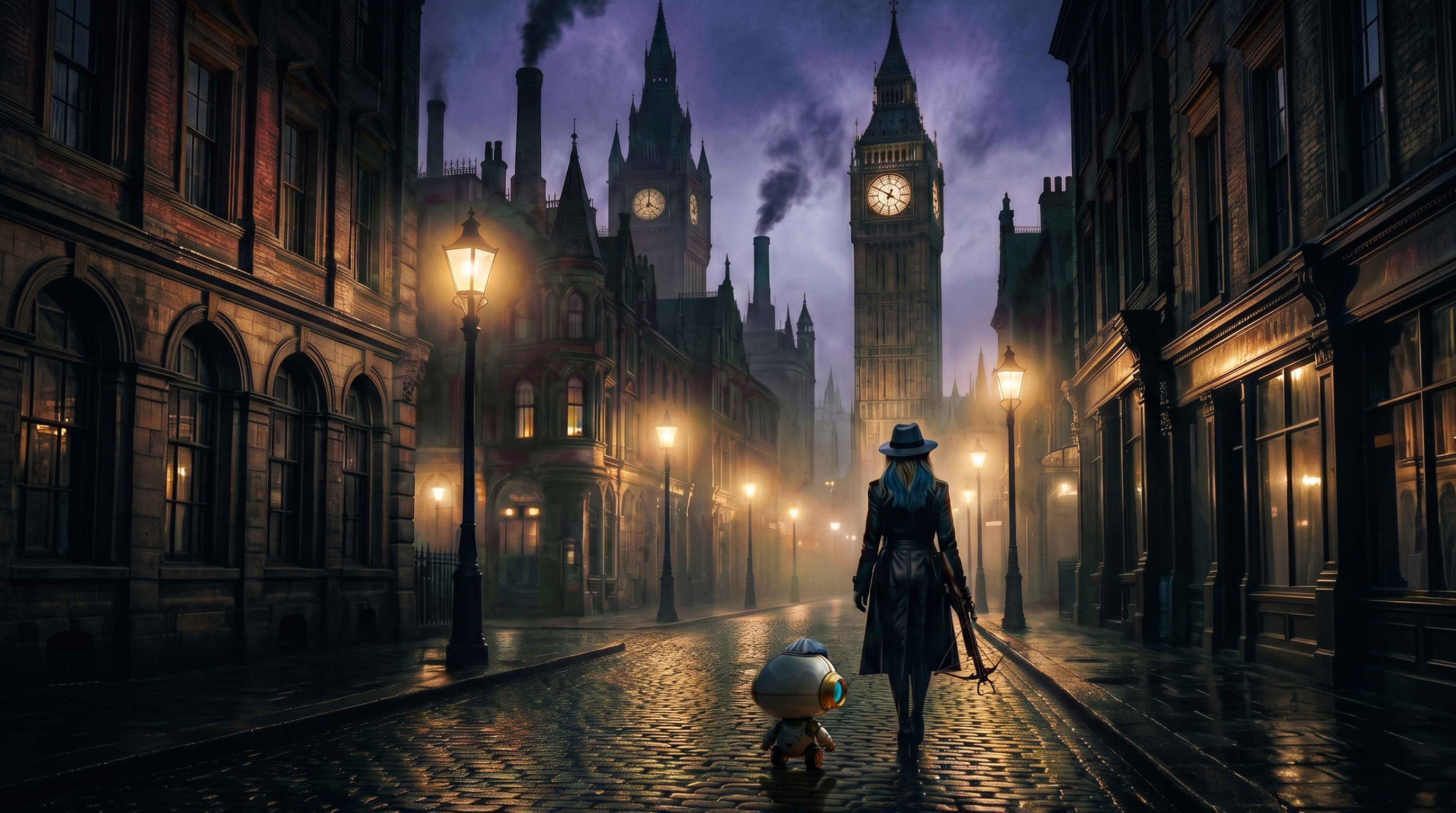 Victorian London scene